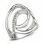Jewellery Kingdom Cubic Zirconia Stainless Steel Flat Stamped Ladies Silver Ring Band - Rings - British D'sire