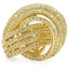 Jewellery Kingdom Cubic Zirconia Twisted Pave Big Sparkling Ladies Cocktail Ring - Jewelry Rings - British D'sire