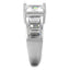 Jewellery Kingdom Emerald Cut Ring Ladies Cz Solitaire Accents Silver Stainless Steel 5 Carat - Jewelry Rings - British D'sire