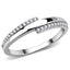 Jewellery Kingdom Eternity Stainless Steel Pretty Elegant Ladies Cubic Zirconia Band Ring (Silver) - Rings - British D'sire