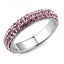 Jewellery Kingdom Full Eternity Band Sapphire Stacking Stainless Steel Ring (Pink) - Jewelry Rings - British D'sire