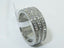 Jewellery Kingdom Full Eternity Ring Triple Row Stainless Steel Ladies Band Ring (Silver) - Rings - British D'sire