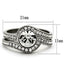 Jewellery Kingdom Halo Silver Cubic Zirconia Wedding Engagement Ring Set Band - Jewelry Rings - British D'sire