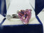 Jewellery Kingdom Heart Ladies 4ct Cubic Zirconia Sapphire Stainless Steel Ring (Pink) - Jewelry Rings - British D'sire