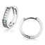 Jewellery Kingdom Huggy Hoop Huggies Cubic Zirconia Channel Ladies Comfort Rhodium Earrings (Silver) - Earrings - British D'sire