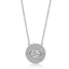 Jewellery Kingdom Ladies 16 Inch Chain Cz Circle Solitaire Stainless Steel Necklace Pendant - Necklaces & Pendants - British D'sire
