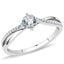Jewellery Kingdom Ladies 50 Carat Stainless Steel Cubic Zirconia Accents 1/2 Carat Ring - Jewelry Rings - British D'sire