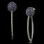 Jewellery Kingdom Ladies Amethyst Hoops Apple Green Pave Cubic Zirconia Earrings (Sterling Silver) - Jewelry Rings - British D'sire