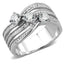 Jewellery Kingdom Ladies Band Cubic Zirconia 3 Solitaires Trio Stainless Steel 3CT Ring (Silver) - Jewelry Rings - British D'sire