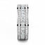 Jewellery Kingdom Ladies Band Full Eternity Cubic Zirconia Stainless Steel Emerald (Silver) - Jewelry Rings - British D'sire