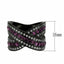 Jewellery Kingdom Ladies Black Amethyst Crossover Princess Band Cubic Zirconia Ring - Jewelry Rings - British D'sire