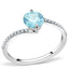Jewellery Kingdom Ladies Blue Topaz Solitaire 2.25 Carat Stainless Steel Cubic Zirconia Ring - Jewelry Rings - British D'sire
