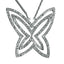 Jewellery Kingdom Ladies Butterfly Necklace Pendant Sterling Silver Cubic Zirconias Cz Pave 1374 - Necklaces & Pendants - British D'sire