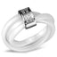 Jewellery Kingdom Ladies Ceramic Stainless Steel CZ Interlocking Movable Ring (White) - Jewelry Rings - British D'sire