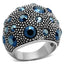 Jewellery Kingdom Ladies Cocktail Cz Blue Montana Sapphire Stainless Steel Ring - Jewelry Rings - British D'sire