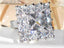 Jewellery Kingdom Ladies Cocktail Ring Princess Cut Cz Square Clear Sparkling Silver Rhodium - Jewelry Rings - British D'sire
