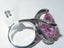 Jewellery Kingdom Ladies Cocktail Solitaire 15 Carat Stainless Steel Silver Sparkle Ring (Pink) - Jewelry Rings - British D'sire