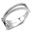Jewellery Kingdom Ladies Contemporary Sparkle Cubic Zircon Ring Band (Silver) - Rings - British D'sire