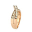 Jewellery Kingdom Ladies Crossover Band Fire Opal Steel Cubic Zirconia Ring (Rose Gold) - Jewelry Rings - British D'sire