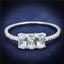 Jewellery Kingdom Ladies Cubic Zirconia Emerald Cut 150ct Sterling Handmade New Sparkling Ring (Silver) - Jewelry Rings - British D'sire