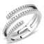 Jewellery Kingdom Ladies Cz Band 8mm Flat Pave Open Realistic Stainless Steel Ring (Silver) - Jewelry Rings - British D'sire
