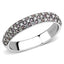 Jewellery Kingdom Ladies Cz Band Ring Stacking Eternity 36mm Pink Stainless Steel Silver - Jewelry Rings - British D'sire