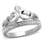 Jewellery Kingdom Ladies Cz Band Silver Flat Pav Cubic Zirconia Stainless Steel Crown Ring - Jewelry Rings - British D'sire