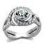 Jewellery Kingdom Ladies Cz Bezel 2 Carat Stainless Steel Swirl Pretty All Sizes Ring (Silver) - Jewelry Rings - British D'sire