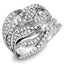 Jewellery Kingdom Ladies Cz Dome Band Rhodium Handmade Sparkling Comfort Clear Ring (Silver) - Jewelry Rings - British D'sire