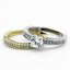 Jewellery Kingdom Ladies Cz Gold Solitaire Accents Stainless Steel Wedding Band Ring Set - Jewelry Rings - British D'sire