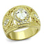 Jewellery Kingdom Ladies Dome Oval 18kt Steel Dress Pave Pretty Fancy All Sizes Ring Gold - Jewelry Rings - British D'sire