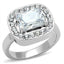 Jewellery Kingdom Ladies Emerald 3ct Cz Stainless Steel Cocktail Clear Sparkling Dress Ring - Jewelry Rings - British D'sire