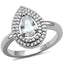 Jewellery Kingdom Ladies Engagement Ring 3 Carat Handmade Pear Rhodium Ring (Silver) - Jewelry Rings - British D'sire