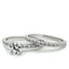 Jewellery Kingdom Ladies Engagement Wedding Band Cubic Zirconia 2 Carat Solitaire Ring Set (Silver) - Jewelry Rings - British D'sire
