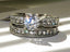 Jewellery Kingdom Ladies Engagement Wedding Band Cubic Zirconia Ring Set (Silver) - Jewelry Rings - British D'sire