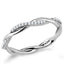 Jewellery Kingdom Ladies Eternity Twist Band Cz Stacking Stainless Steel Wedding Ring - Jewelry Rings - British D'sire
