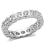Jewellery Kingdom Ladies Full Eternity Band Rhodium Stacking S Bar Tennis Ring (Silver) - Jewelry Rings - British D'sire