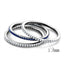 Jewellery Kingdom Ladies Full Eternity Sapphire Blue Stacking Bands Stainless Steel Rings - Rings - British D'sire