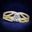 Jewellery Kingdom Ladies Gold Ring 18KT CZ Sterling Silver Solitaire Accents 2 CT Sparkle - Jewelry Rings - British D'sire