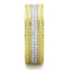 Jewellery Kingdom Ladies Gold Wedding Band 6mm Sterling Silver 18kt Cz Two Tone Eternity Ring - Jewelry Rings - British D'sire