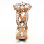 Jewellery Kingdom Ladies Handmade Rose Gold 4 Carat Flower Cz Sterling Silver Ring - Jewelry Rings - British D'sire