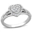 Jewellery Kingdom Ladies Heart Engagement Cubic zirconia Stainless Steel Ring (Silver) - Jewelry Rings - British D'sire