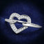 Jewellery Kingdom Ladies Heart Sterling Cubic Zirconia Pretty Elegant Handmade Size J Ring (Silver) - Jewelry Rings - British D'sire