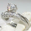 Jewellery Kingdom Ladies Heart Wedding Engagement Band Set 2pcs Stainless Steel Ring (Silver) - Rings - British D'sire