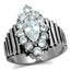 Jewellery Kingdom Ladies Marquise 2 Carat Cubic Zirconia Stainless Steel Ring - Jewelry Rings - British D'sire