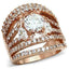 Jewellery Kingdom Ladies Marquise Round 4 Carat Cubic Zirconia Cocktail Ring (Rose Gold) - Jewelry Rings - British D'sire