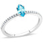 Jewellery Kingdom Ladies Marquise Stainless Steel Cz Accents 1/2ct Ring (Blue Topaz) - Jewelry Rings - British D'sire