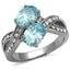 Jewellery Kingdom Ladies Oval Blue Topaz 3k Stainless Steel Ring - Rings - British D'sire