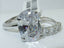 Jewellery Kingdom Ladies Oval Wedding Engagement Band Set 2pcs 7k Rhodium Ring (Silver) - Rings - British D'sire