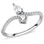 Jewellery Kingdom Ladies Pear Simulated Diamonds Stainless Steel Elegant Ring - Jewelry Rings - British D'sire